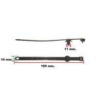 CMH 021500 CIRT KELEPÇE DÜBELLİ KLİPSLİ 19x5 CM X 10 MM SİYAH | 11 MM DELİK UYUMLU | 10 ADET