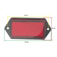 FARPLAS 102X91X48 REFLEKTOR LENS KIRMIZI BOY:102 MMxEN:48 MMxCIVATA ARALIGI:91 MMx