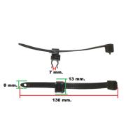 GT 130X8X7DPK CIRT KELEPÇE 13 CM X 8 MM KENAR KLİPSLİ SİYAH | 7 MM U-TİPİ TUTUCU | 10 ADET PAKET