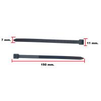 GT 150X11X5KPK PLASTİK CIRT KELEPÇE 15 CM X 7 MM SİYAH | AĞIR HİZMET | KABLO BAĞI | 100 ADET