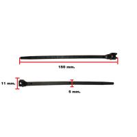 GT 150X11X5PCKO PLASTİK KELEPÇE 11 MM GENİŞ KİLİT KAFALI - 15 CM X 5 MM SİYAH (10 ADET)