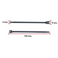GT 150X8X5CKPK PLASTİK KELEPÇE SİYAH ÖZEL ÇİFT KİLİTLİ | 15 CM X 5 MM | DAYANIKLI KABLO BAĞI CIRT KELEPÇE (10 ADET)