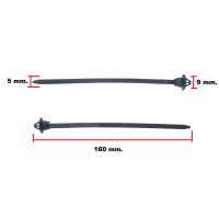 GT 160X9X5DPK CIRT KELEPÇE DÜBELLİ KLİPSLİ 16 CM X 5 MM SİYAH | 160/5 KABLO BAĞI | 10 ADET