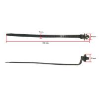 GT 180X16X11X7PL DÜBELLİ KLİPSLİ CIRT KELEPÇE 18 CM X 7 MM SİYAH | KABLO BAĞI | 10 ADET