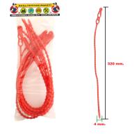 GT 320X4PBKK BONCUK PLASTİK KELEPÇE 32 CM X 4 MM KIRMIZI | 10 ADET PAKET | ÇÖZÜLEBİLİR ÇİFT DELİKLİ BAĞ