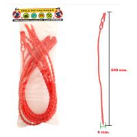 GT 500X6PBKK BONCUK PLASTİK KELEPÇE 50 CM X 6 MM KIRMIZI | 10 ADET PAKET | ÇİFT DELİKLİ ÇÖZÜLEBİLİR BAĞ
