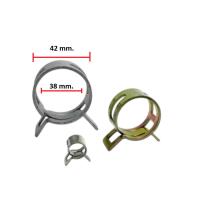 GUTSY 44YCK YAYLI HORTUM KELEPÇESİ - 38MM-42MM SIZDIRMAZ ÇELİK KELEPÇE ENDÜSTRİYEL TİP YAYLI KELEPÇE - YAKIT, SU VE HAVA HORTUMU İÇİN UYGUN ( 10 ADET )