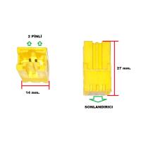 SOKET 2PS27X14 SOKET 2 PINLI SONLANDIRICILI UNIVERSAL KORE-JAPON ARACLAR ICIN UYGUNDUR